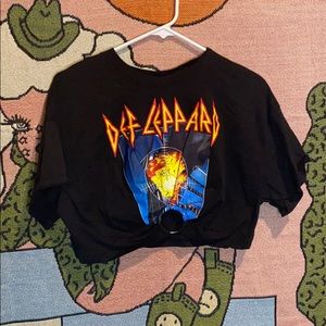 Def Leppard crop top